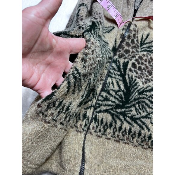Bear Ridge Outfitters Pinecone Patterned Wool Blend Vest women size XL Made In U - Picture 3 of 7